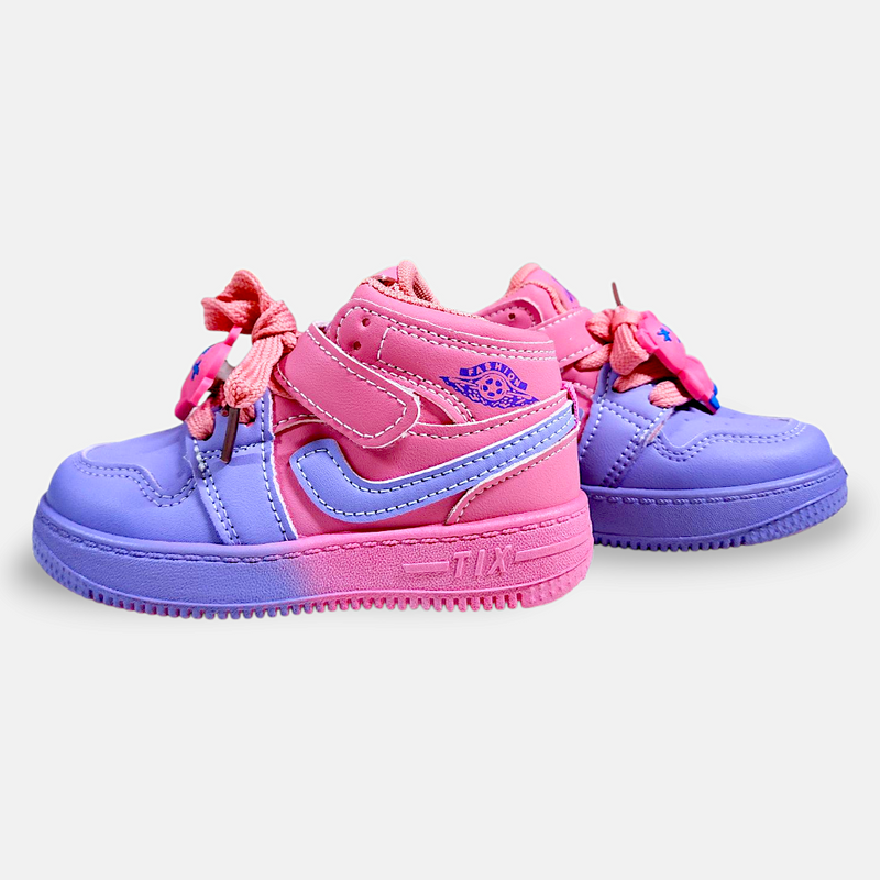 Girls Bear Charm Sneakers