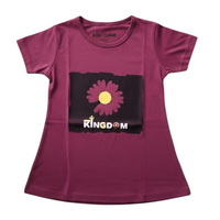 Girls Plum Daisy Tee & Floral Trousers Two Piece Set Zubaidas - View 2