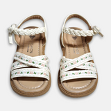 Girl Bow Sandal White