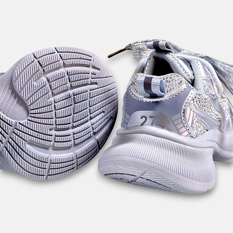 Girls Joggers Silver