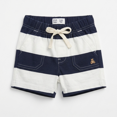 Baby Boys' Navy and White Striped Cotton Shorts Zubaidas
