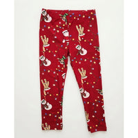 Girls Character Print Leggings - Red Zubaidas - View 1