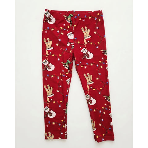 Girls Character Print Leggings - Red Zubaidas