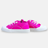 Girls' Bright Pink Canvas Sneakers