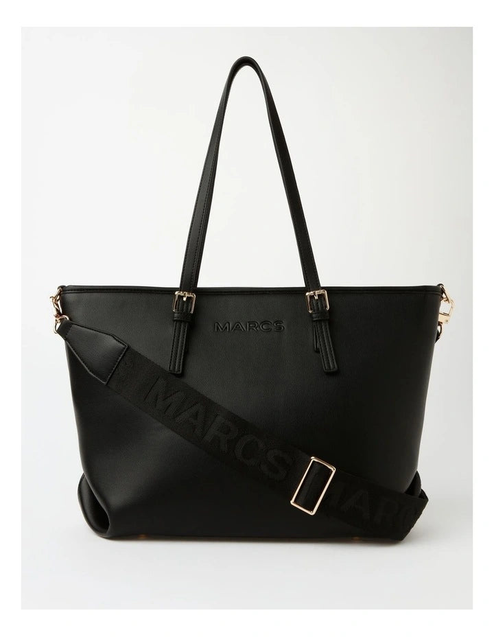 Elegant Cream and Black Tote Bag by MARCS