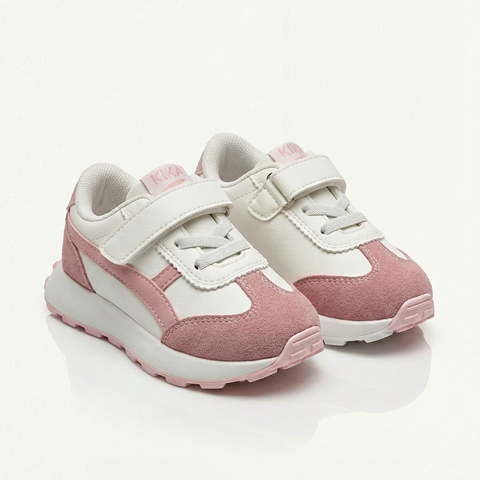 Girls' Pink & White Athletic Sneakers