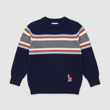 Boys Full Sleeves Sweater  Stripes Textured Zubaidas