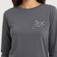 Women's Long Sleeve Cotton Blend Pajama Set Charcoal Bicycle Zubaidas - View 2