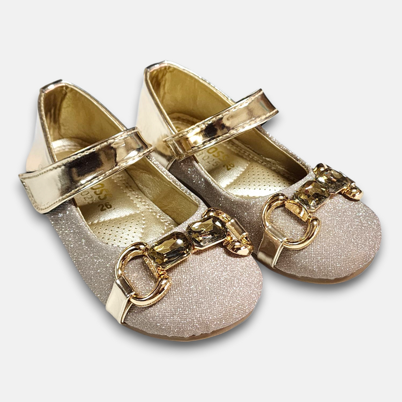 Girls Fancy Pump Silver