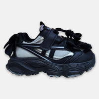 Girls Joggers Black With Bow - View 1