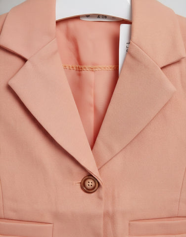 Girls Peach Blazer with Lace Cuffs Zubaidas