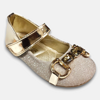 Girls Fancy Pump Silver - View 1