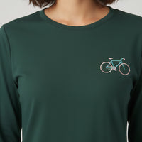 Royal Blue Bicycle Motif Top with Soft Shell-Patterned Lounge Pants Zubaidas - View 2