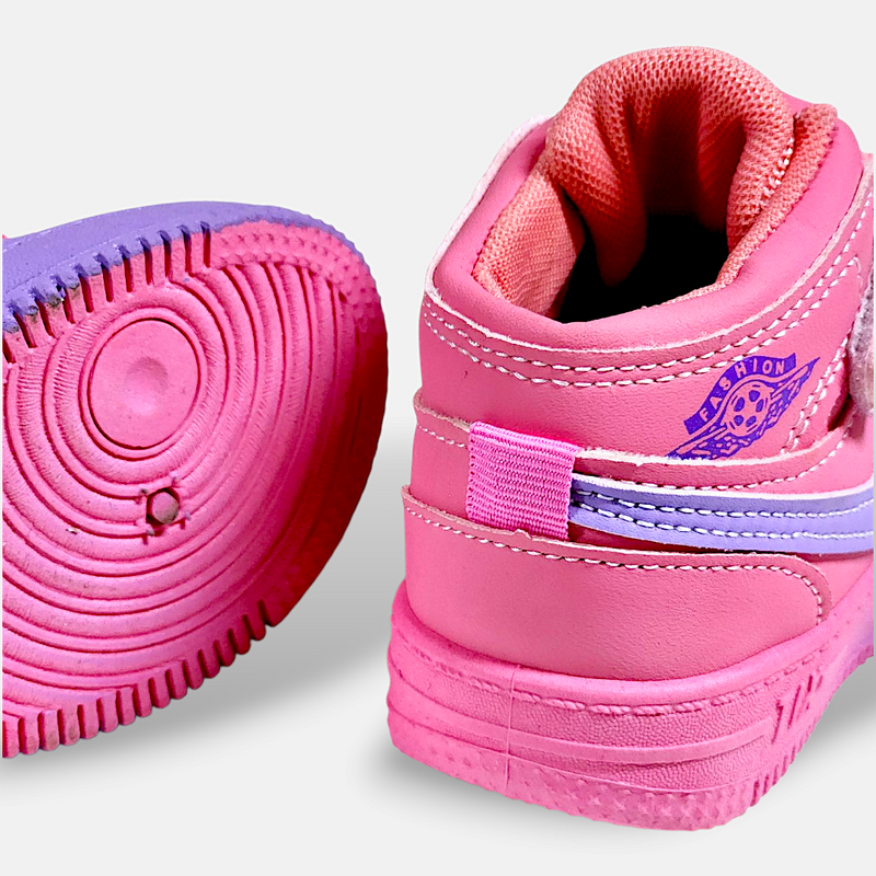 Girls Bear Charm Sneakers