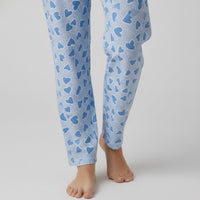 Women’s Long Sleeve Layered Tee & Heart Print Loungewear Zubaidas - View 4