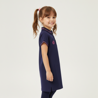Girls' Navy Blue Short-Sleeve Polo Zubaidas - View 2