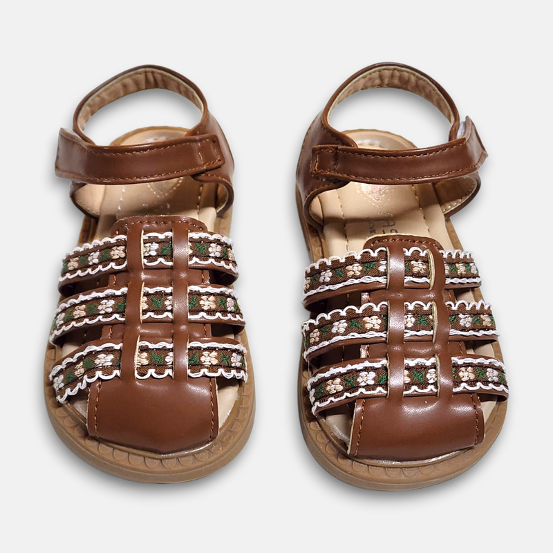 Girls Sandal Brown Zubaidas 04000570