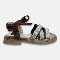 Girl Bow Sandal Brown Zubaidas - View 4