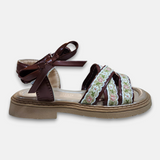 Girl Bow Sandal Brown