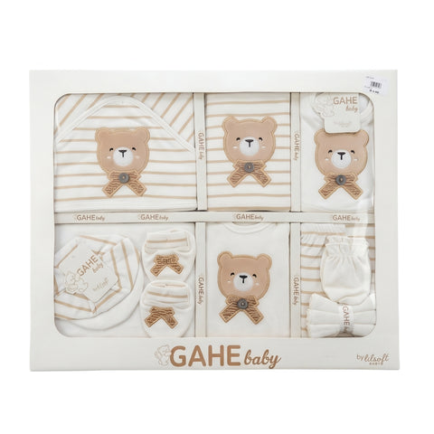 Baby Teddy Bear Layette Gift Set Unisex Newborn Essentials Box Zubaidas