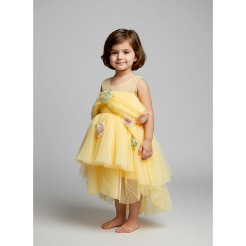 Luxury Yellow Dress for Girls Zubaidas