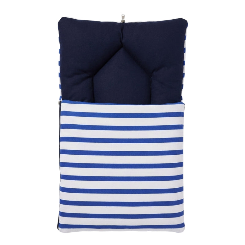 Baby Carry Nest Blue & White Striped with Bear Ears