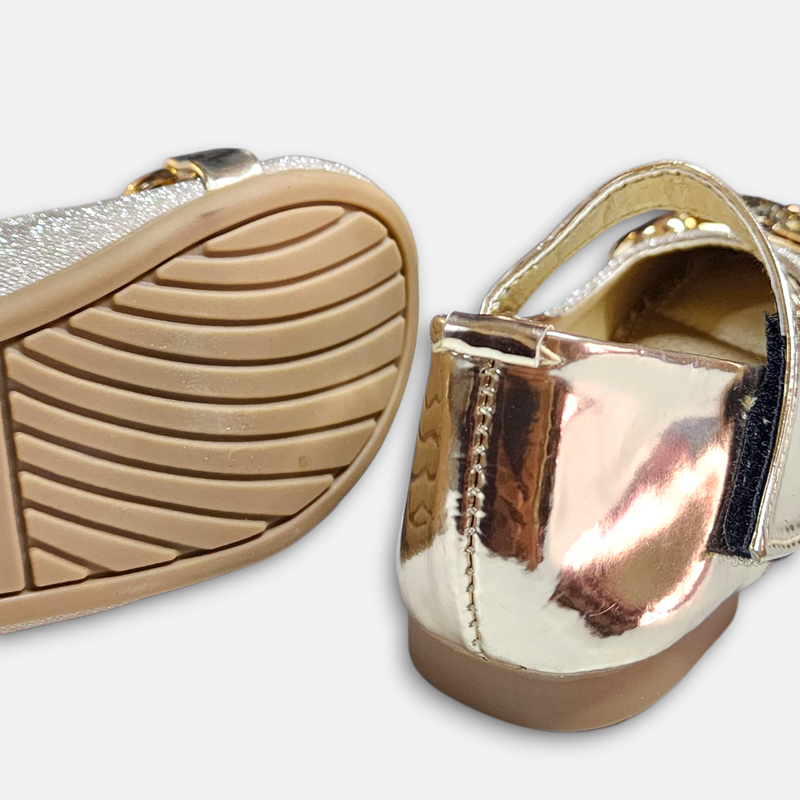 Girls Fancy Pump Silver