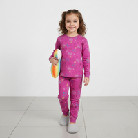 Girls Pajama Set Long Sleeve Shirt and Pants Soft Cotton Zubaidas - View 1
