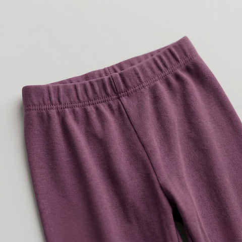Premium Soft Stretch Cotton Leggings for Girls Plum - Deep Mauve Zubaidas