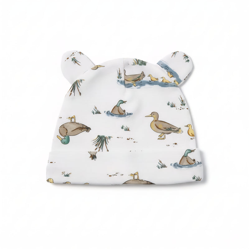 Newborn Baby Cap Duck Print 01100136 Zubaidas