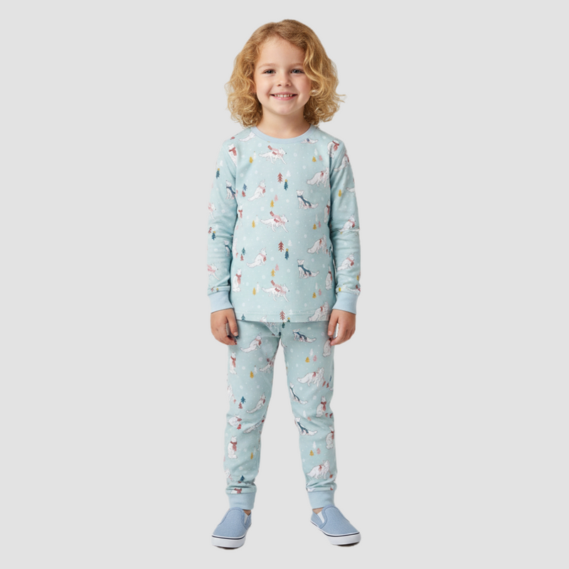 Girls Winter Wonderland Pajama Set Soft Cotton Zubaidas
