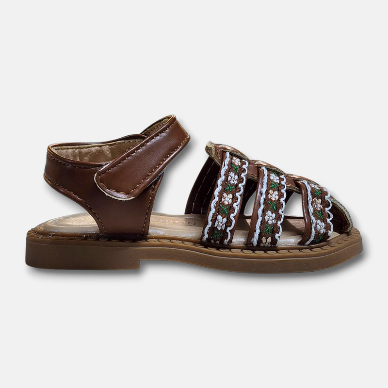 Girls Sandal Brown Zubaidas 04000570