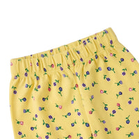 Girls Floral Print Cotton – Bright Yellow Zubaidas - View 2