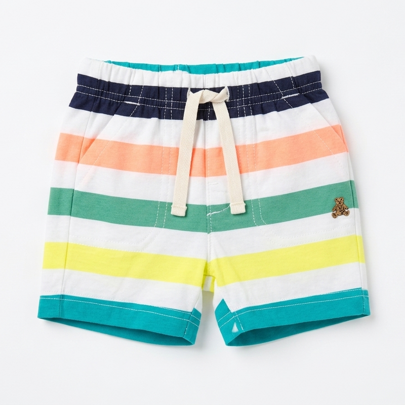 Colorful Summer Striped Shorts For Boys