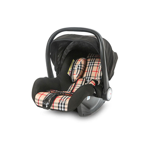 Baby Carry Cot - Beige Check T008