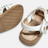 Girl Bow Sandal White