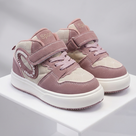 Girls Sneakers Dusty Pink and Cream