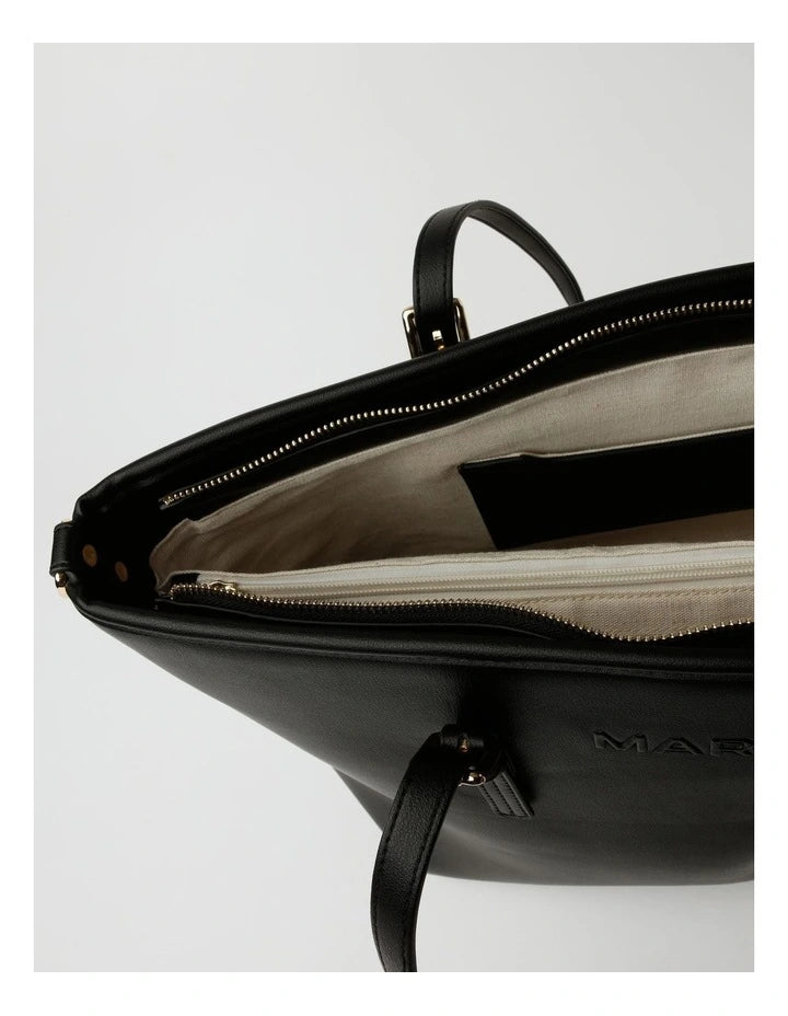 Elegant Cream and Black Tote Bag by MARCS