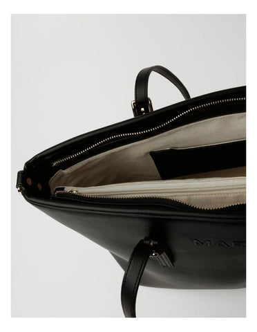 Elegant Cream and Black Tote Bag by MARCS