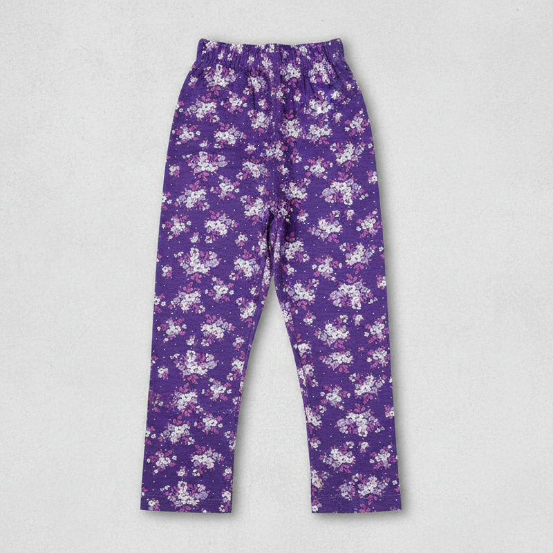 Girls Plum Daisy Tee & Floral Trousers Two Piece Set Zubaidas