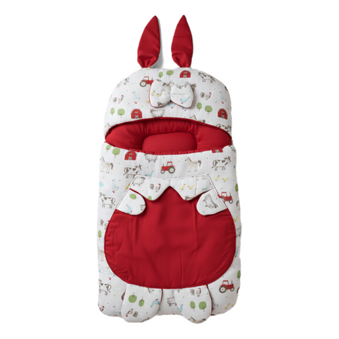 Farm Animal Print Baby Nest - Quilted Newborn Sleeping