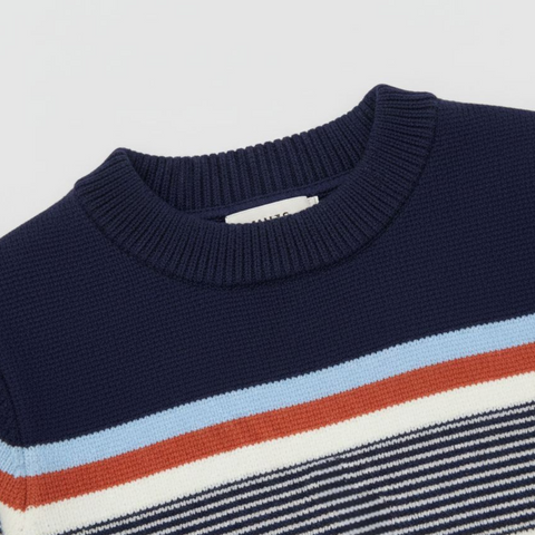 Boys Full Sleeves Sweater  Stripes Textured Zubaidas