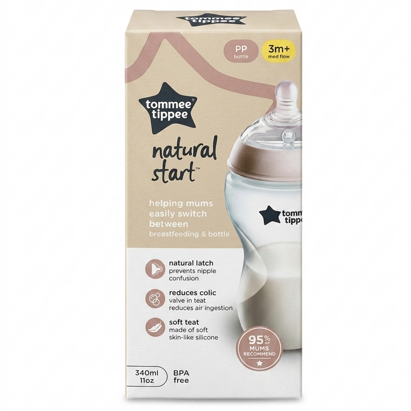 Tommee Tippee Natural Start Baby Bottle – 340ml (11oz) Medium Flow (3m+) Zubaidas