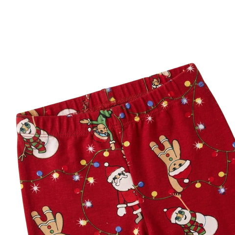 Girls Character Print Leggings - Red Zubaidas