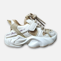 Boys Sneakers Badge & White - View 1