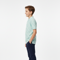 Boys Graphic Print Polo Shirt in Pastel Mint Zubaidas - View 3