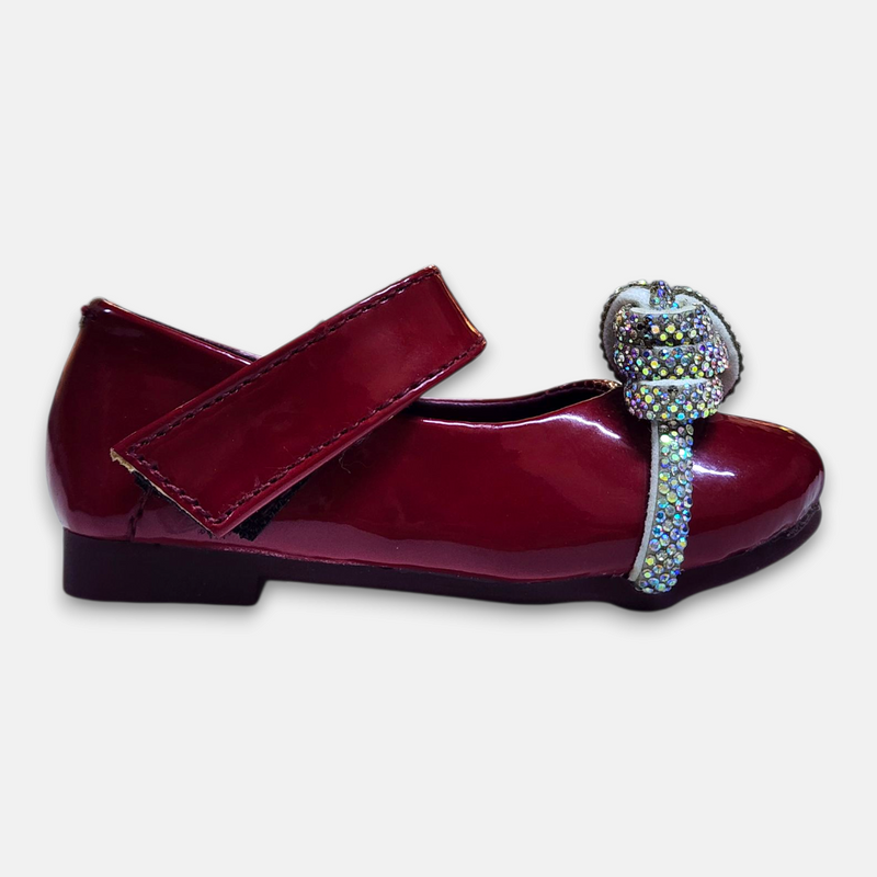 Baby Girls Fancy Pump Maroon