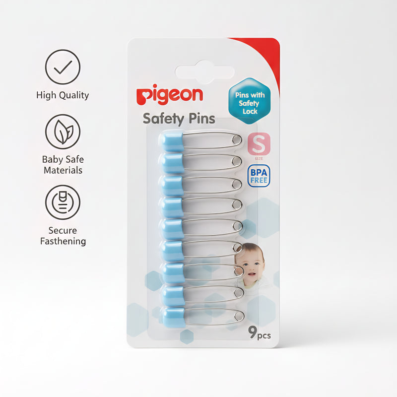 Pigeon Baby Safety Pins - 9 Pieces Blue Zubaidas