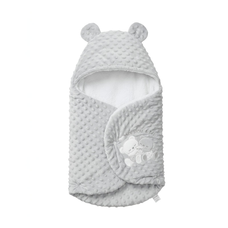 Baby Carry Nest Hooded Bear Theme Grey