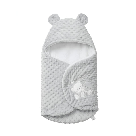 Baby Carry Nest Hooded Bear Theme Grey